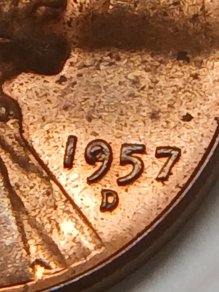 1957 D MINT MARK Penny LINCOLN CENT