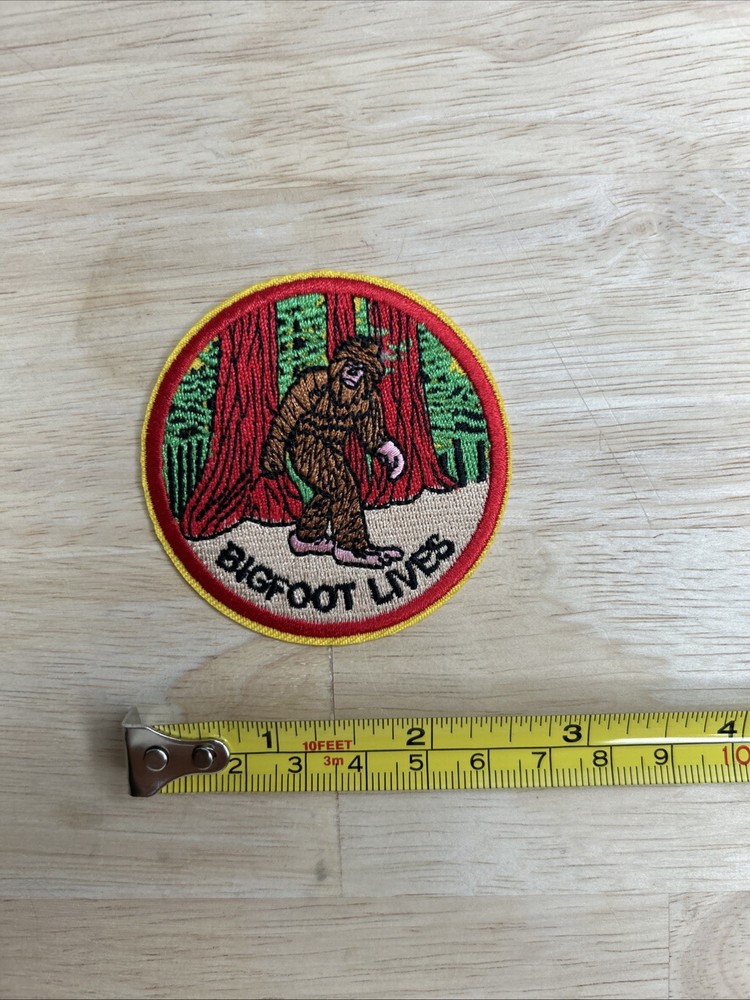 Bigfoot Lives Embroidered Iron On Patch