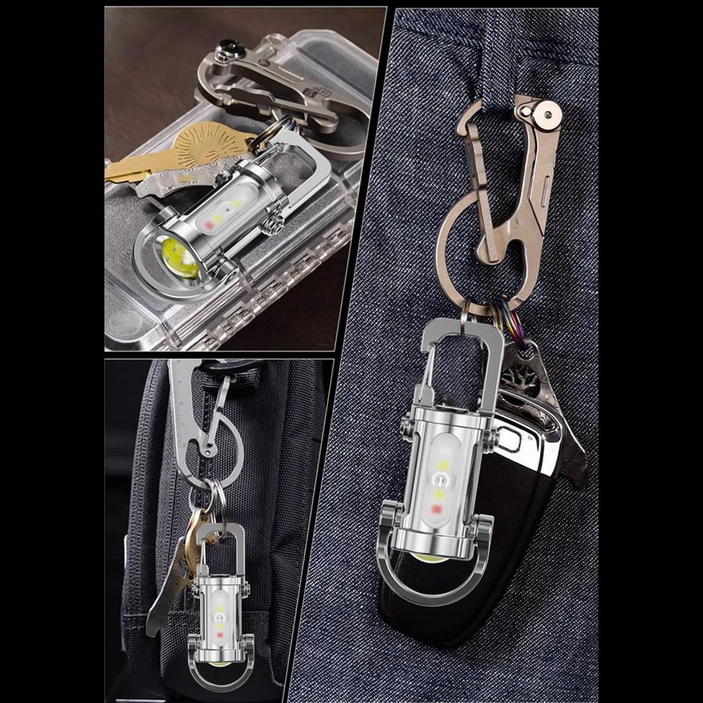 Keychain Flashlight Small Keychain Flashlight USB Charging All-Weather