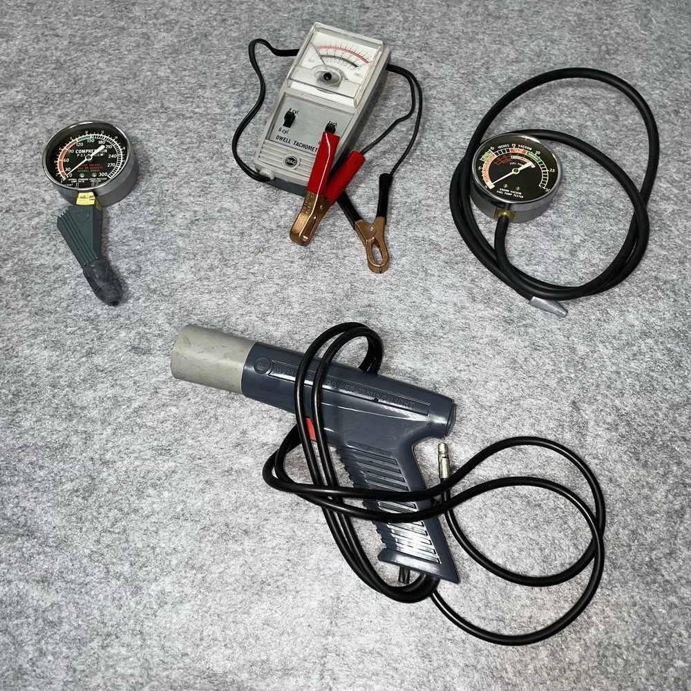 Vintage Rite Autotronics Engine Analyzer Test Kit Timing Light Gauges USA
