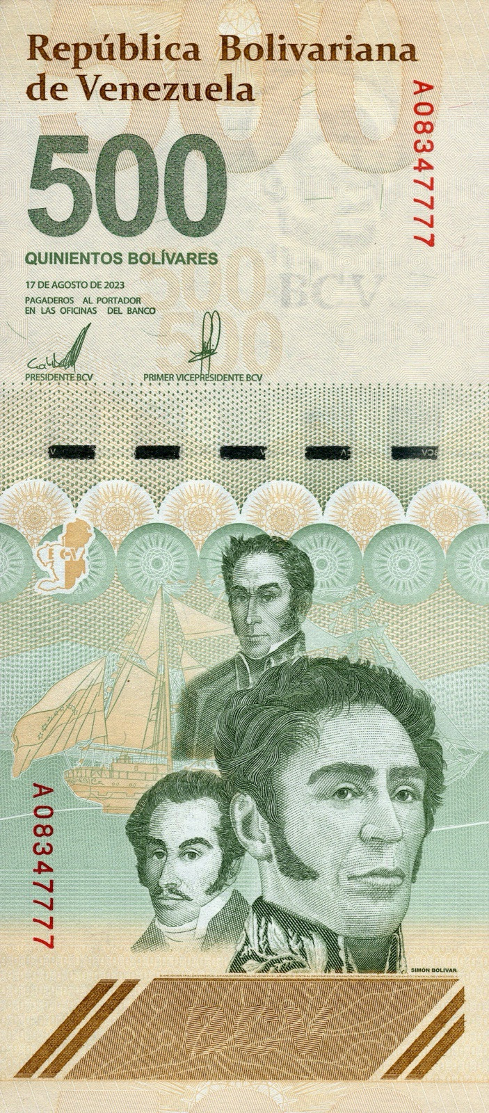 VENEZUELA 500 DIGITALES 2023 Qty 25 UNC 500 million bolivar soberano New USA