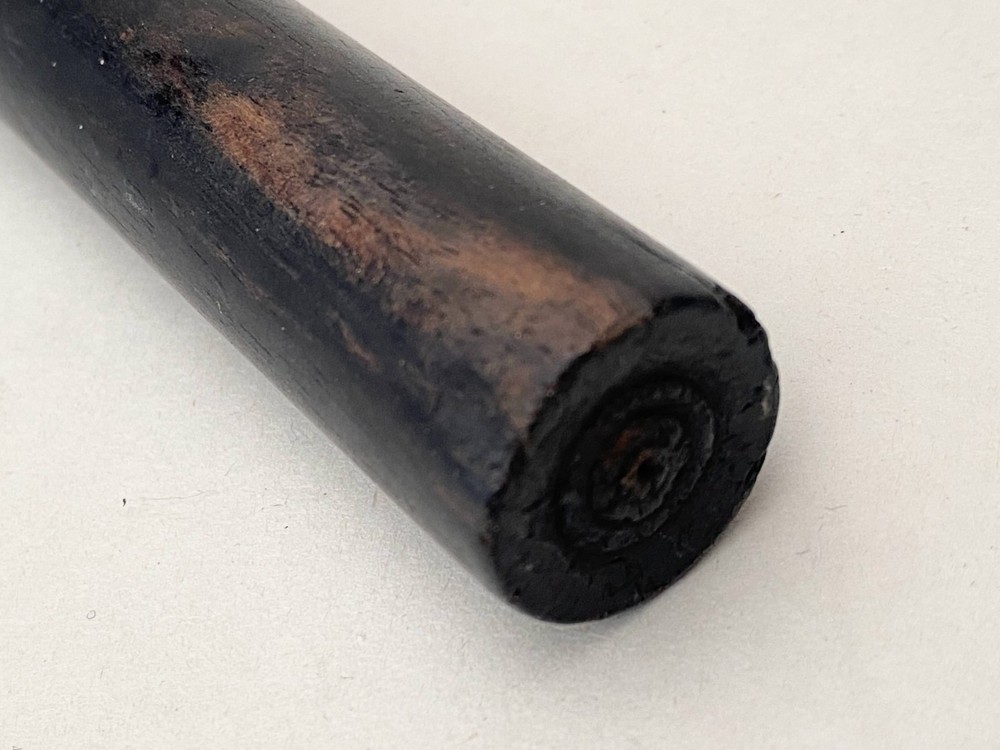 Antique Ebony Parallel Rolling Ruler Trinity House Stamp Maritime Interest