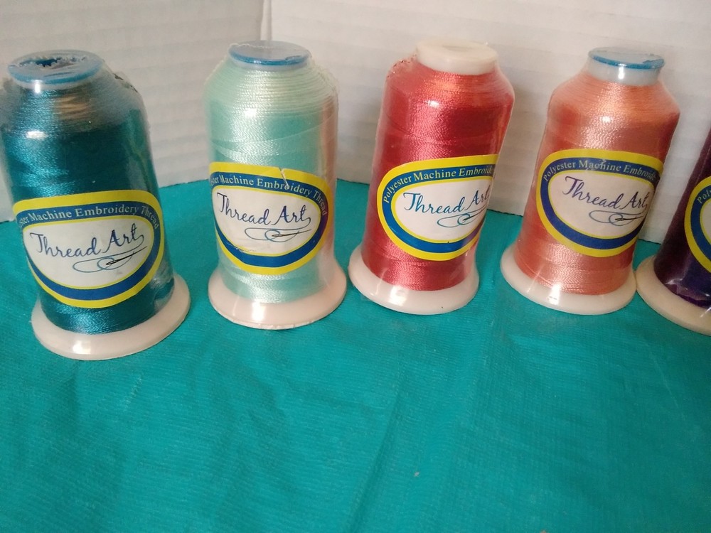 Machine Embroidery Thread 1000m Lot 12 Spools Thread Art