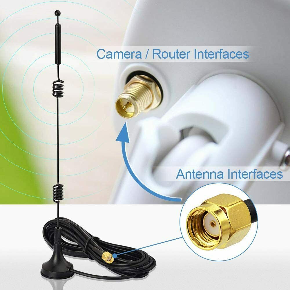 10M 33ft WiFi Antenna Extension Cable Cord for Wireless Security Camera RP-SMA