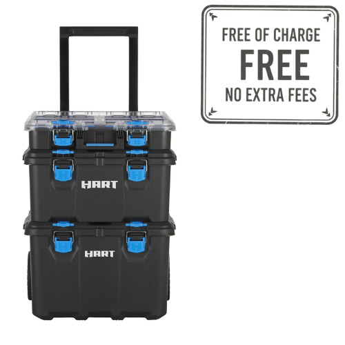 HART Stack System, Mobile Tool Storage and Organization, Black & Blue