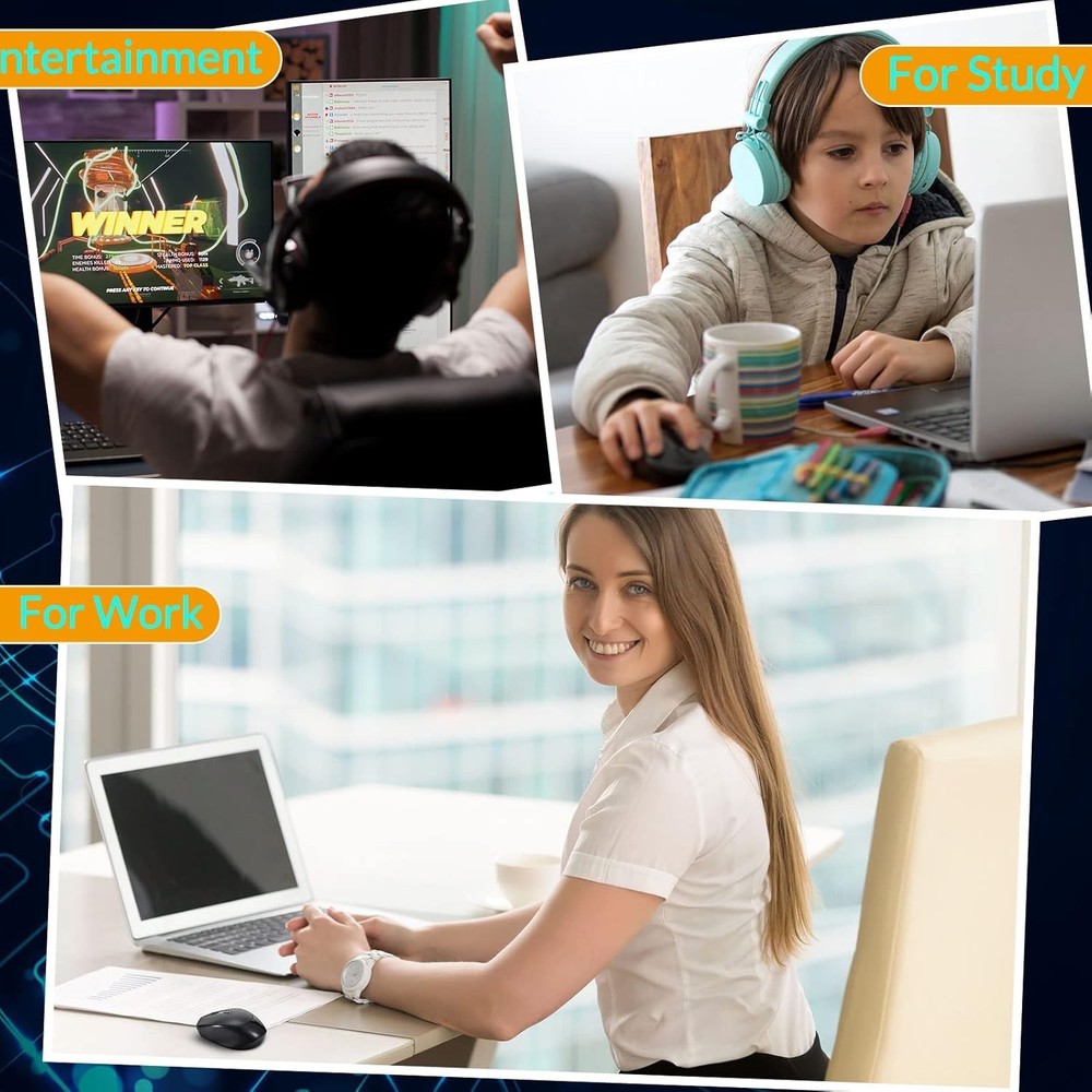 2.4GHz Wireless Cordless Optical Mouse Mice+USB Receiver for PC