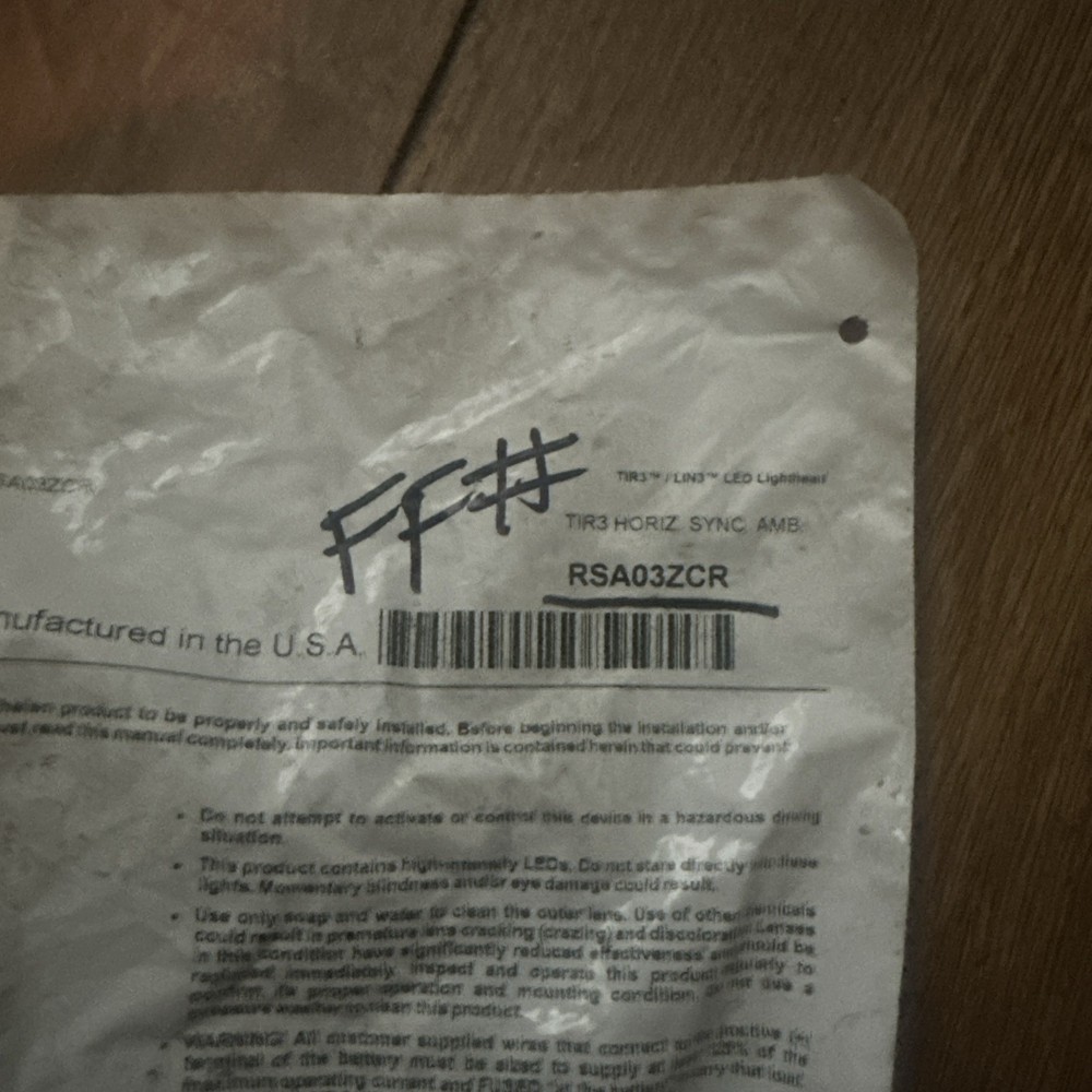 Whelen RSA03ZCR Tir3 Warning Light Horizontal Mo