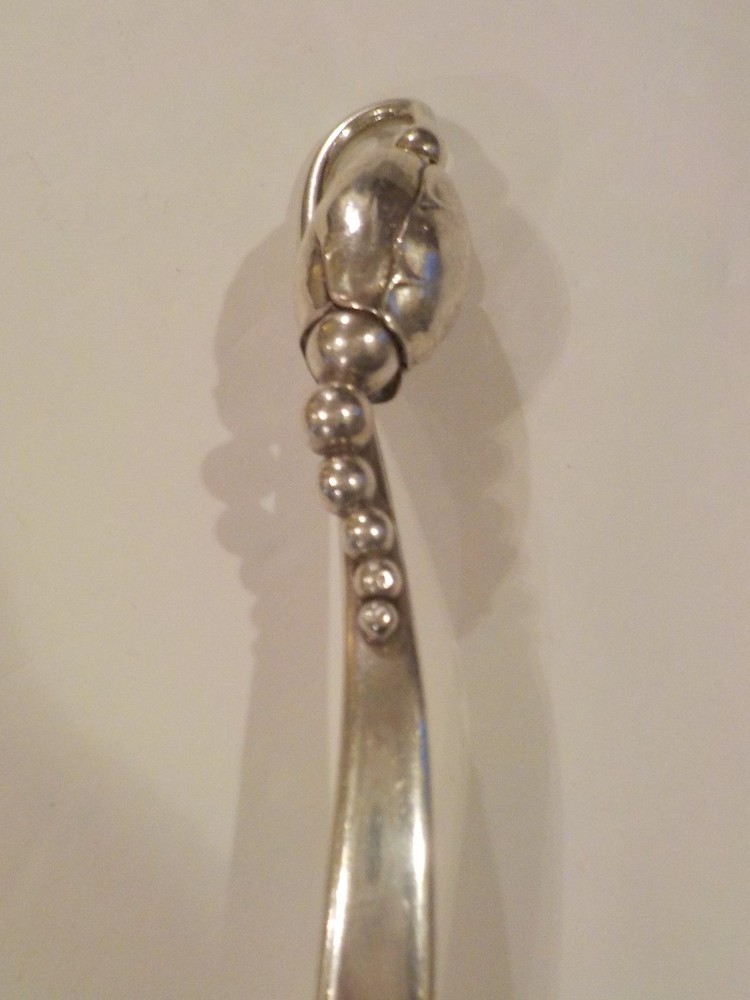 Georg Jensen Denmark BLOSSOM Sterling Silver 8.5" Serving Fork