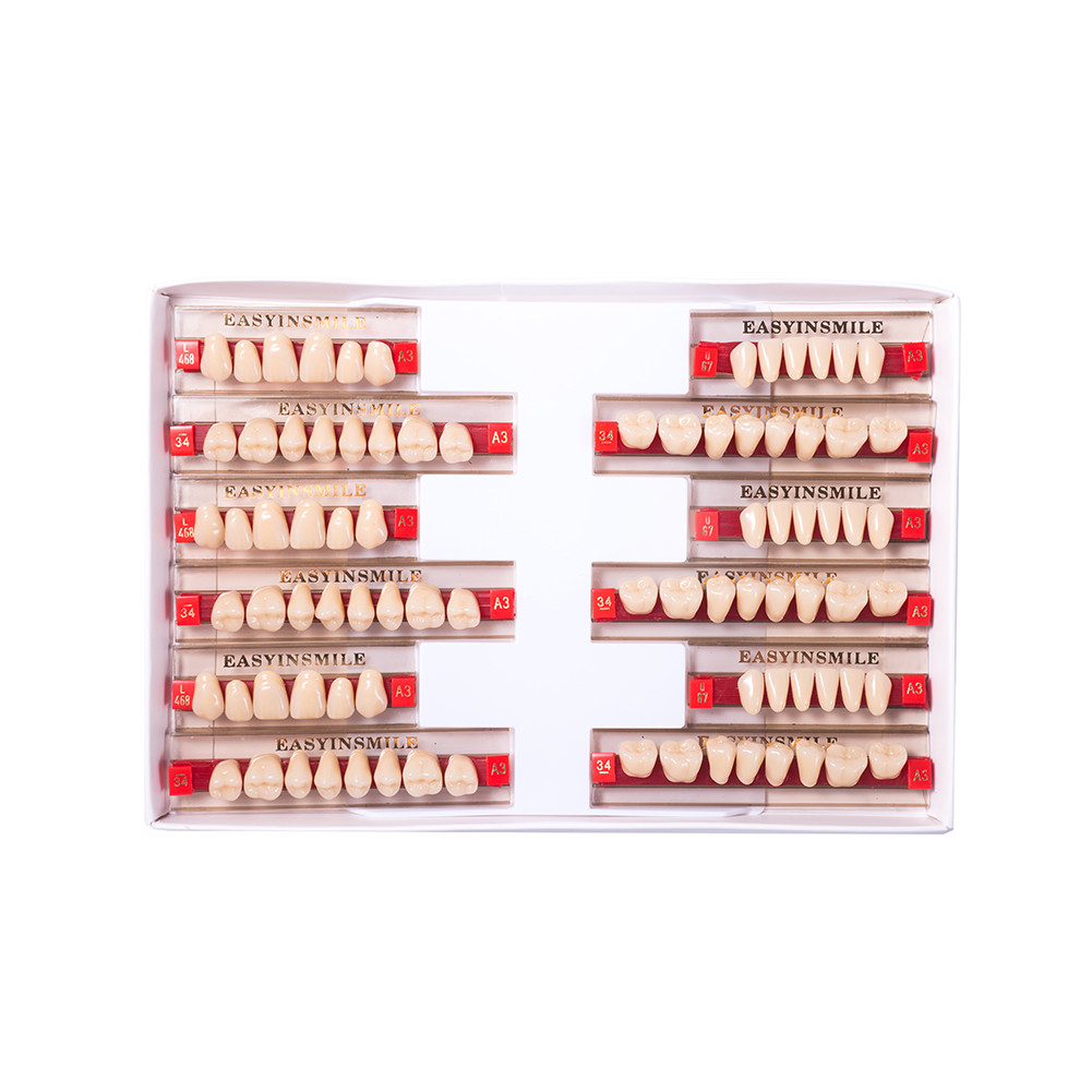 84Pc/96Pc Dental Acrylic Resin Denture Teeth Upper Lower Full Set Shade A1/A2/A3