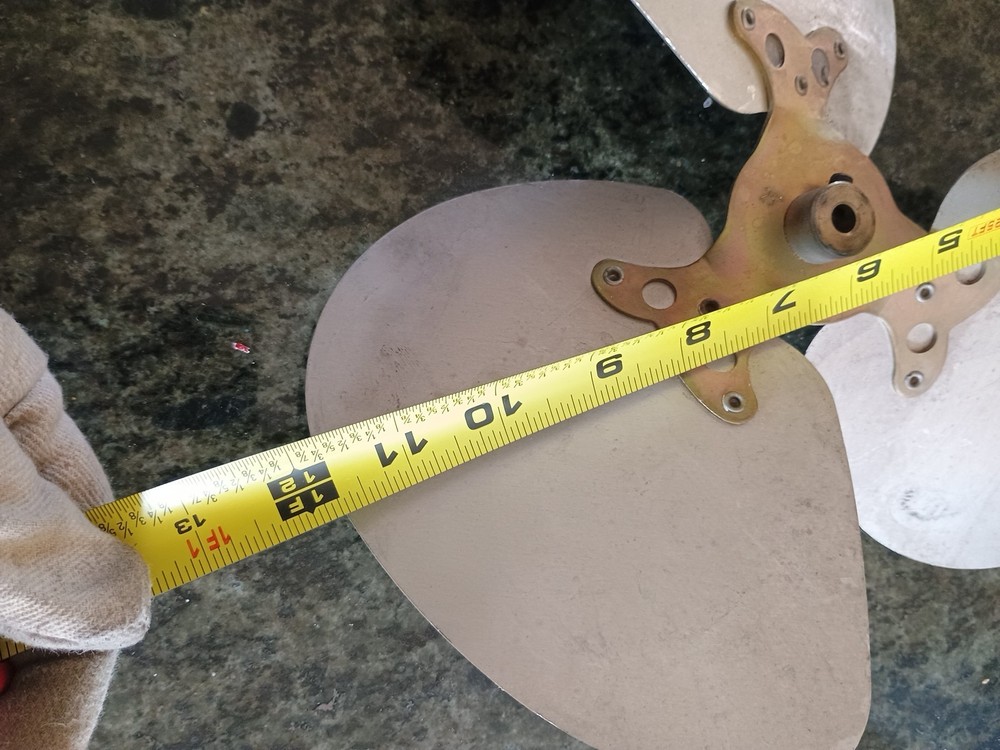 12" Diameter 3 Blade 3/8" bore FAN BLADE NEW NOS