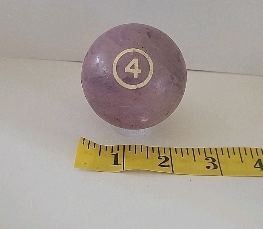 Vintage No. 4 Solid Purple Pool Ball Billiard 2" Replacement (A)