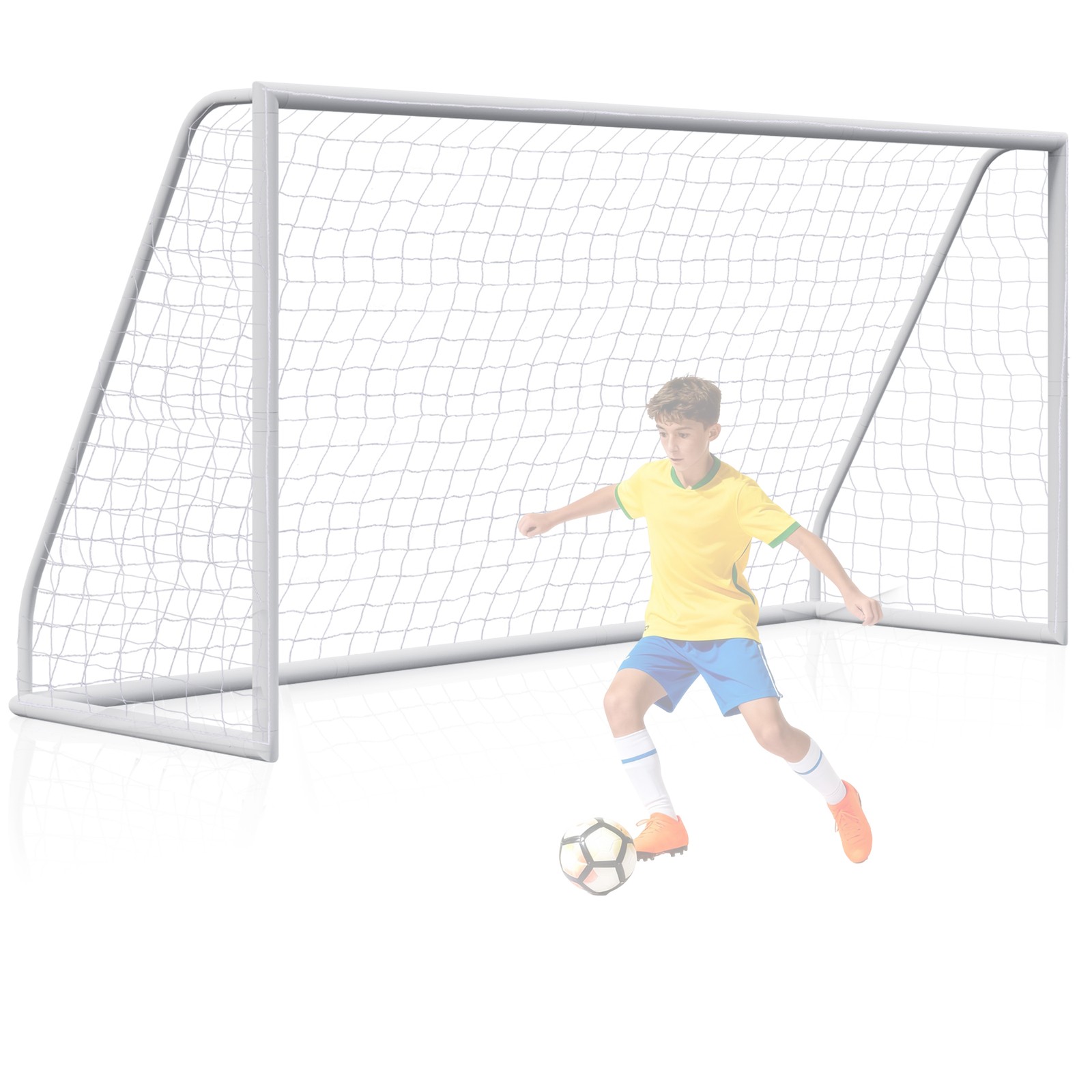Portable Soccer Goal 12'x6' PVC Frame Soccer Net for Backyard Football Training