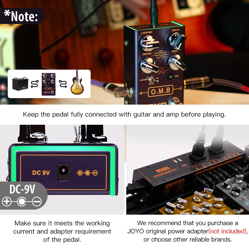 JOYO Looper Cycle & Drum Machine Guitar Effect Pedal Recording Mode Multi Effect
