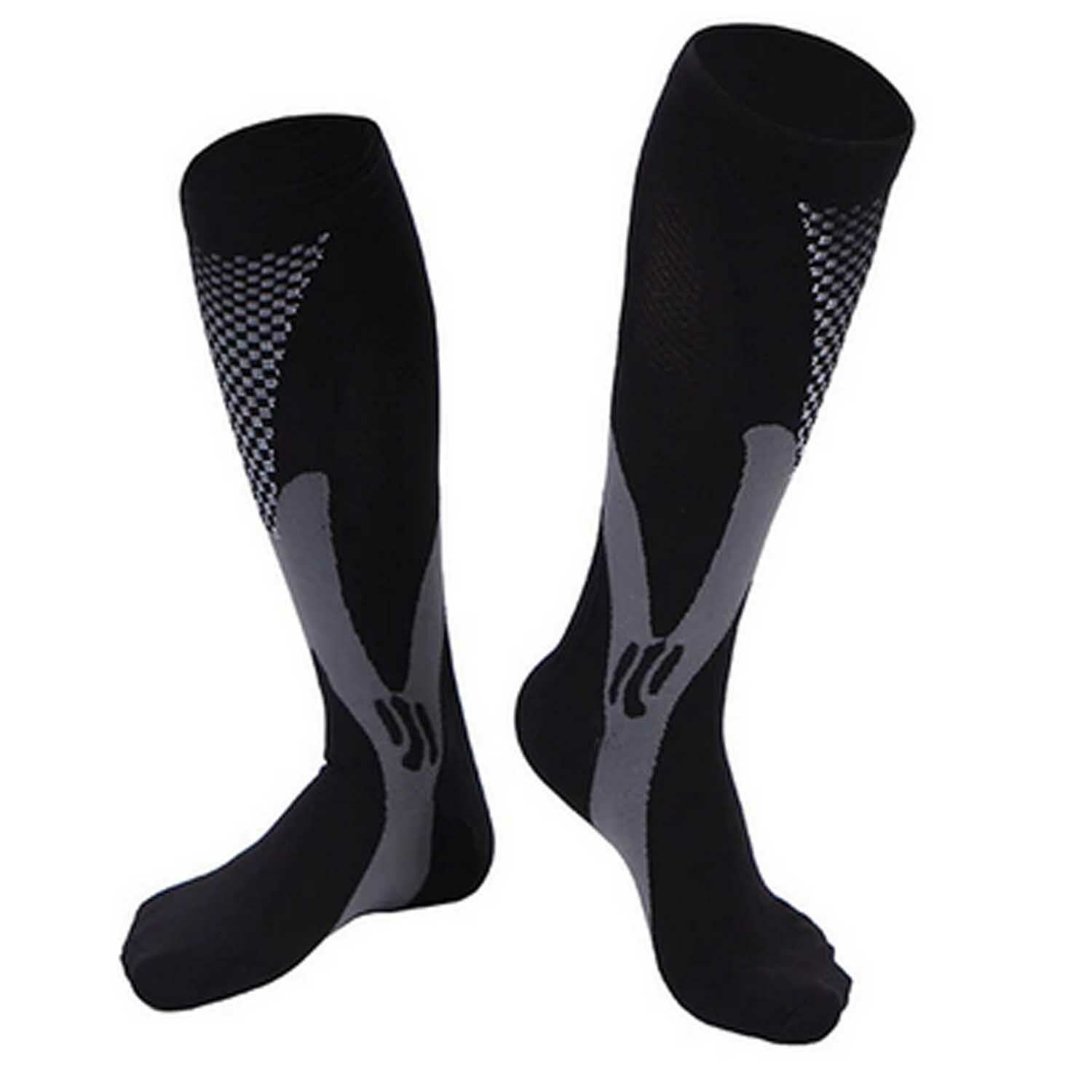 5 Pairs 30-40 mmHg Compression Socks - Knee High Support for Running & Sports