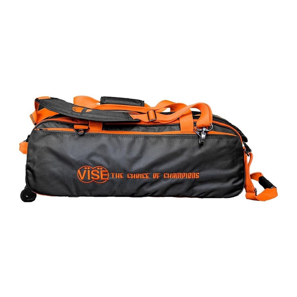 Vise Black/Orange 3 Ball Tote Bowling Bag