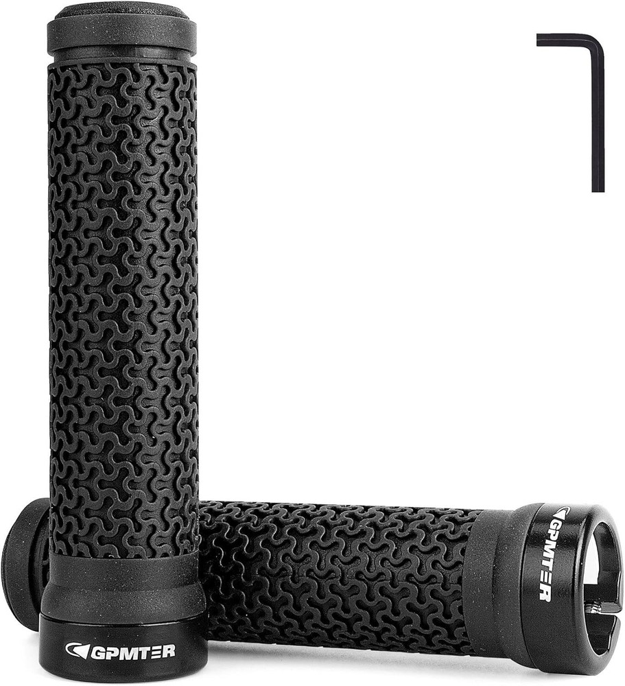 Durable Soft Rubber Handlebar Grips with Excellent Control - Fits Most Bikes