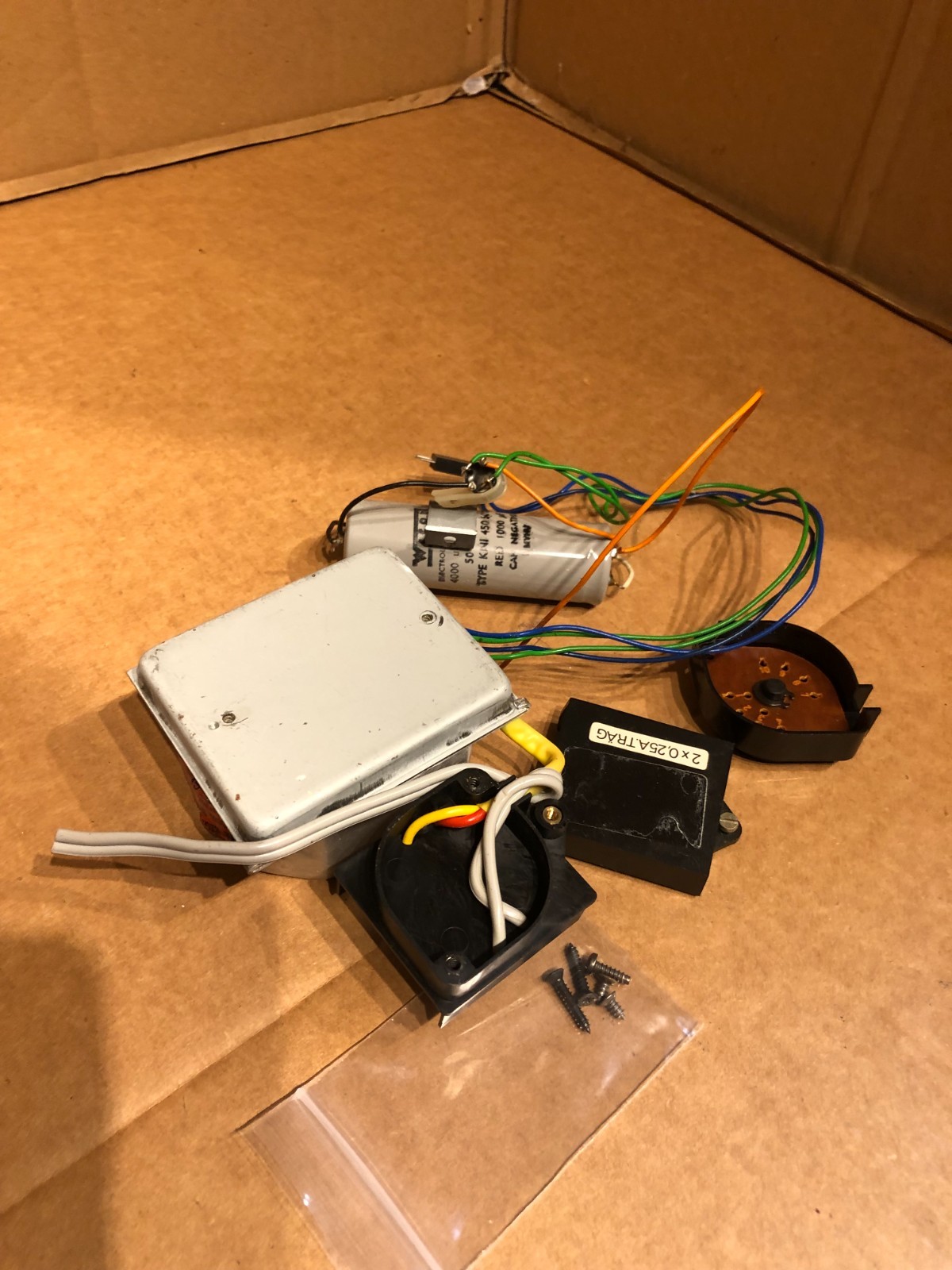 B&O 4002 turntable parting:  Transformer + Fuse Block + Hardware