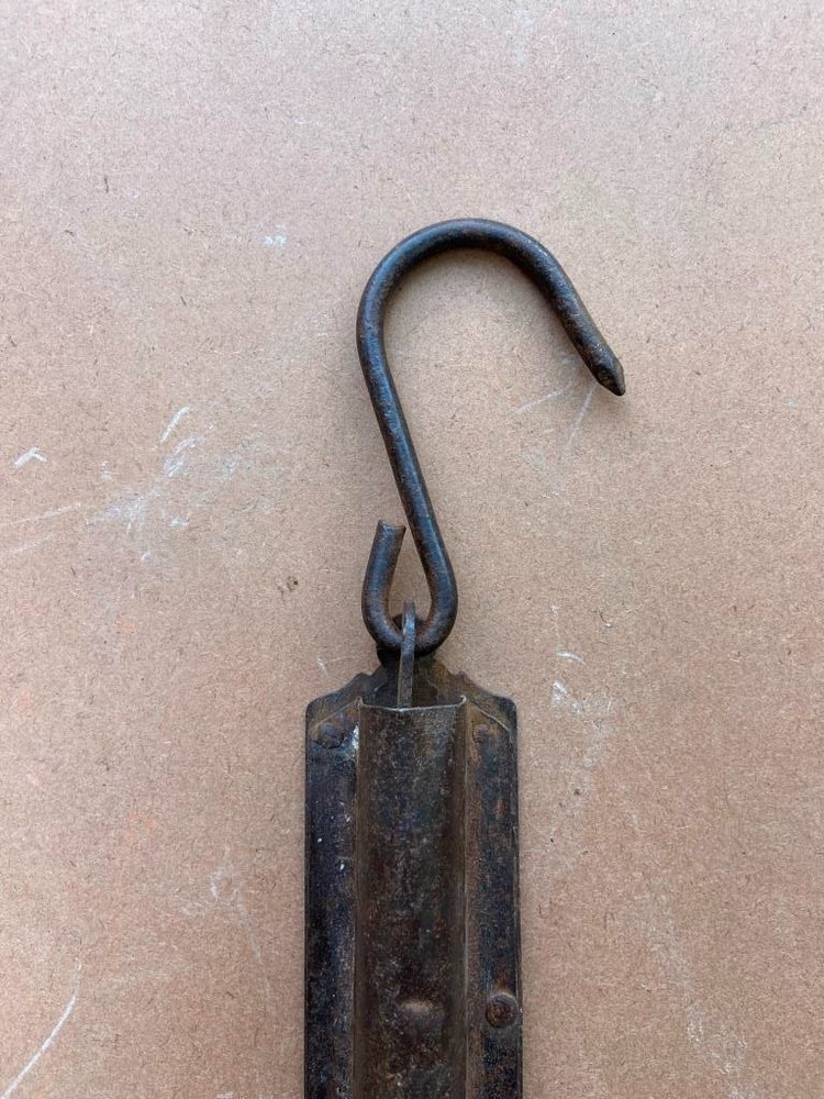 Ancient Old Iron Weight Spring Balance Scale