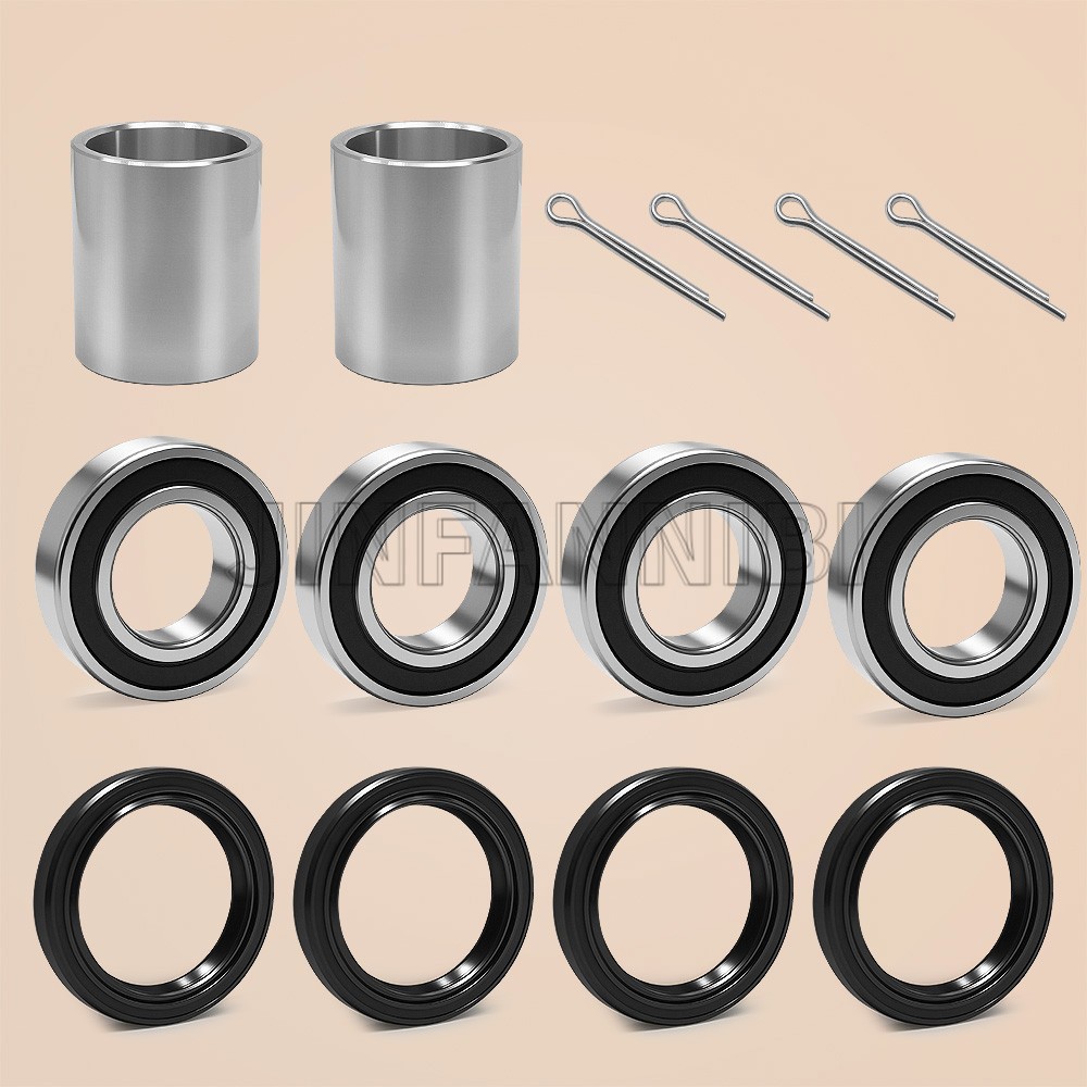2SET Front Wheel Bearings Seals Kit for Kawasaki Mule 2510 3000 3010 4000 4010