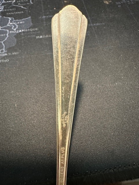 WM A. Rogers A1 Plus : Oneida LTD : Malibu : Silver Plate 6” Spoon : TX42