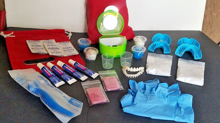 DIY DENTURE KIT Complete Custom Dentures Temporary Teeth Tooth * FULL /PARTIAL*