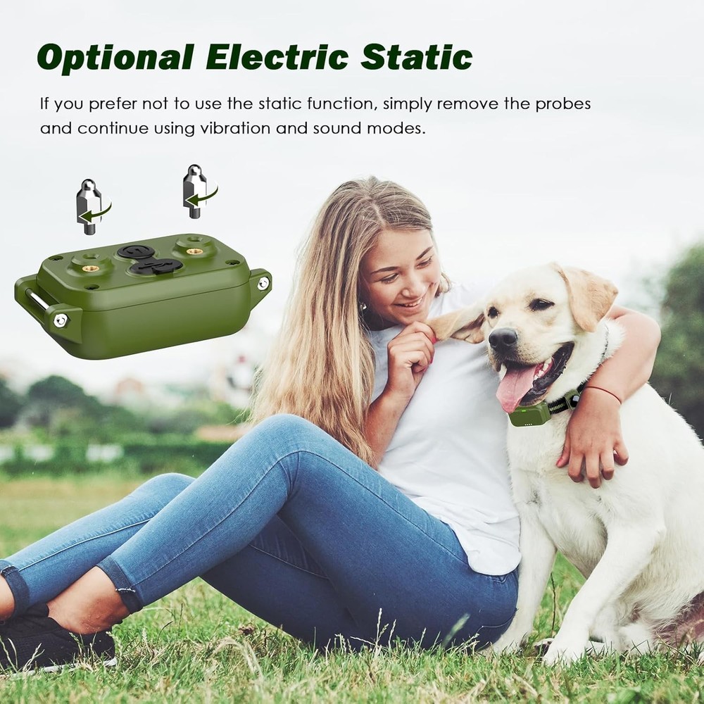 Waterproof Dog Training Collar - Remote Control, 3 Modes (Beep, Vibration, Stati