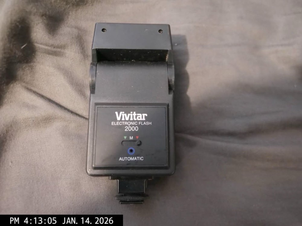 Vivitar Electronic Flash 2000 Mount Auto Manual Untested As-Is