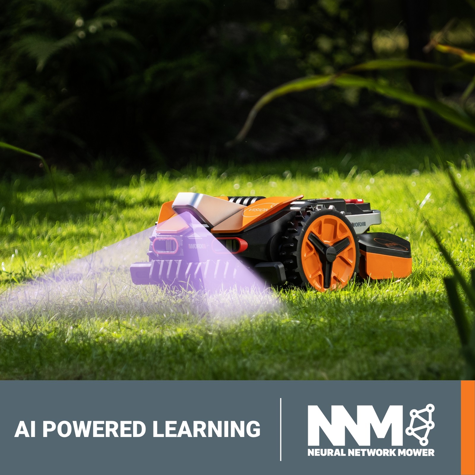 Worx Landroid Vision AI 1 Acre 20V Boundaryless Robotic Lawn Mower-(WR235-AN)