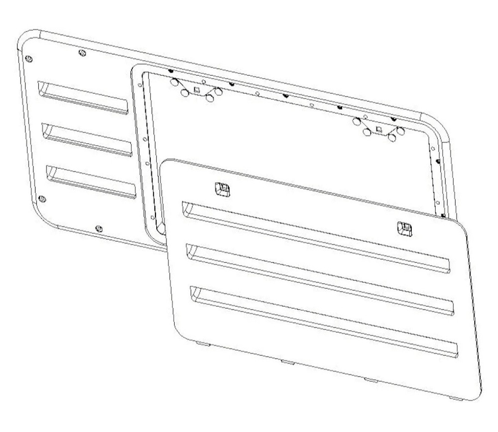 NORCOLD VENT DOOR ASSY-BRIGHT WHITE 637318BW