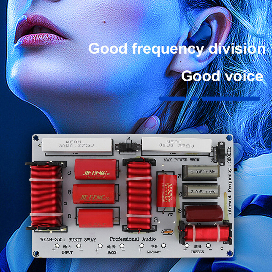 3 Way Audio Speaker Frequency Divider 350W Hi-Fi Crossover Filter Module Board