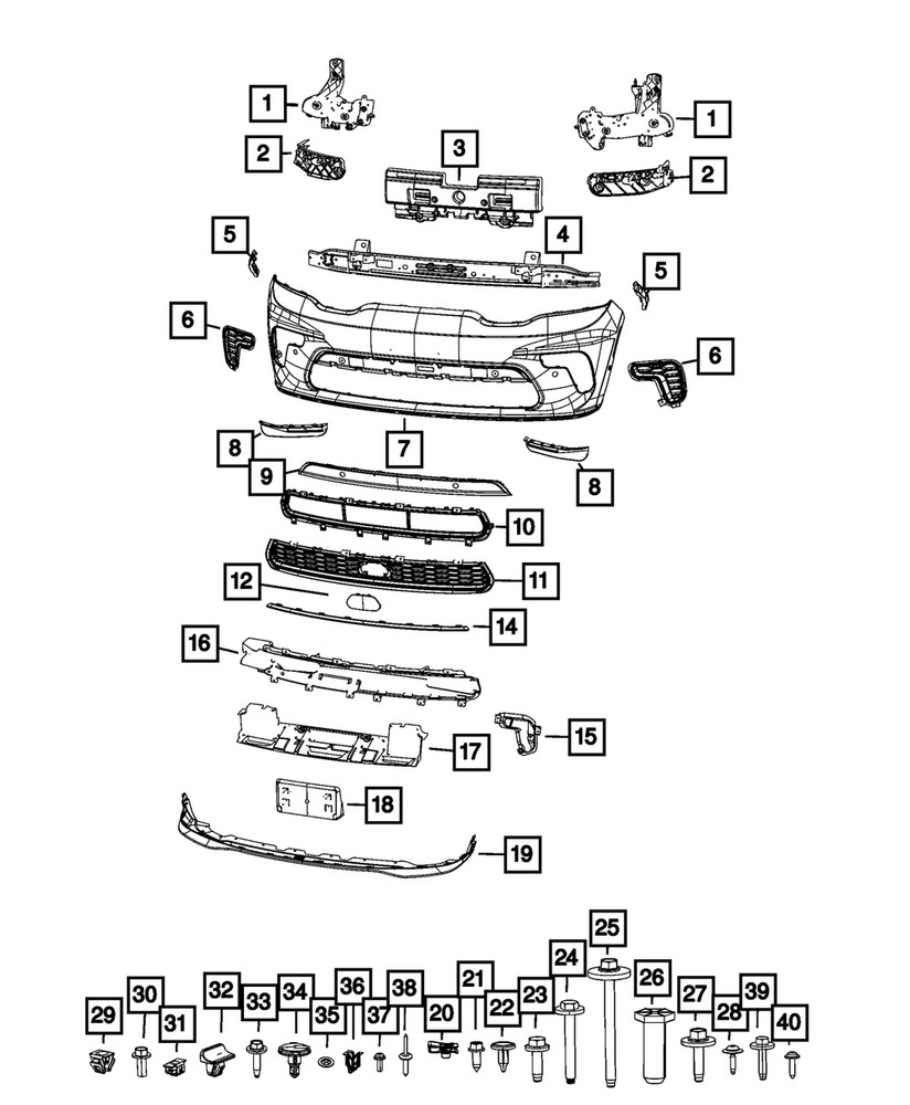 Genuine Mopar Attaching Clip 68308788AA