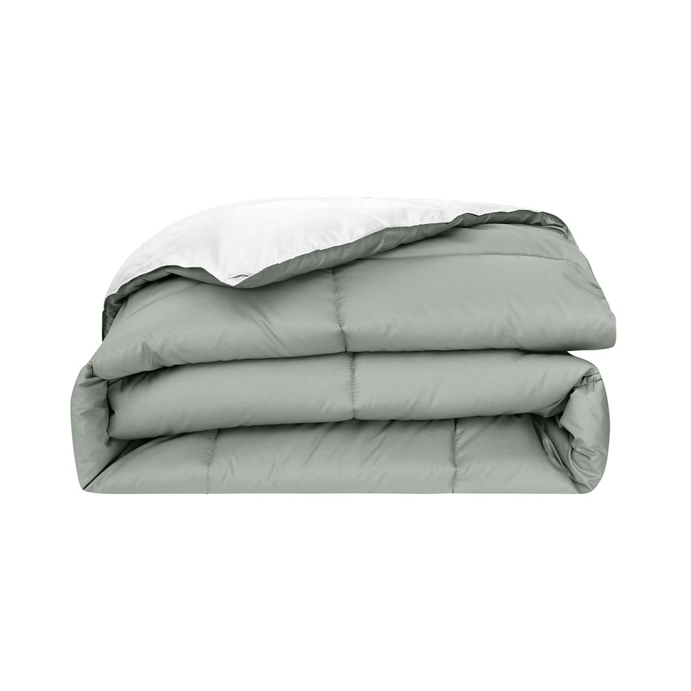 Modern Threads Down Alternative Reversible Comforter White/Gray Twin