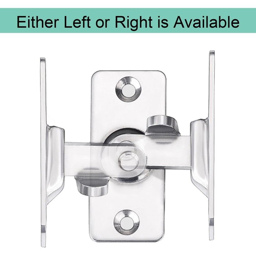 MINI Size 90 Degree Door Latch Sliding Screen Barn Mini, Silver