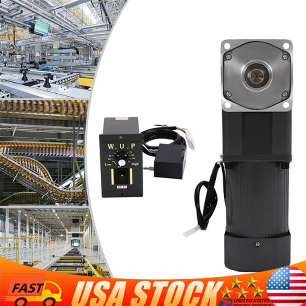 110V 200W Adjustable Speed AC Gear Reduction Motor Reversible Motor w/Controller