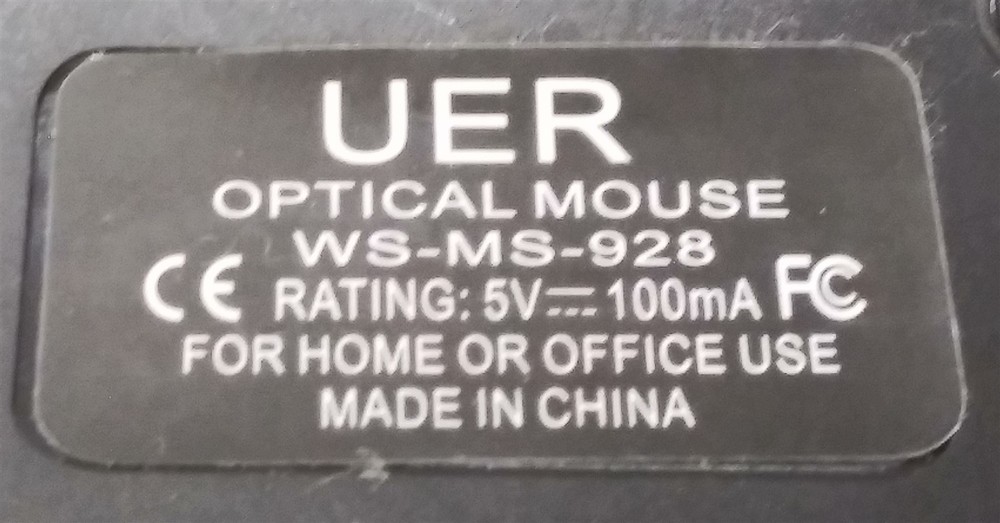 ⭐️⭐️⭐️⭐️⭐️ UER WS-MS-928 USB Wired Optical Mouse