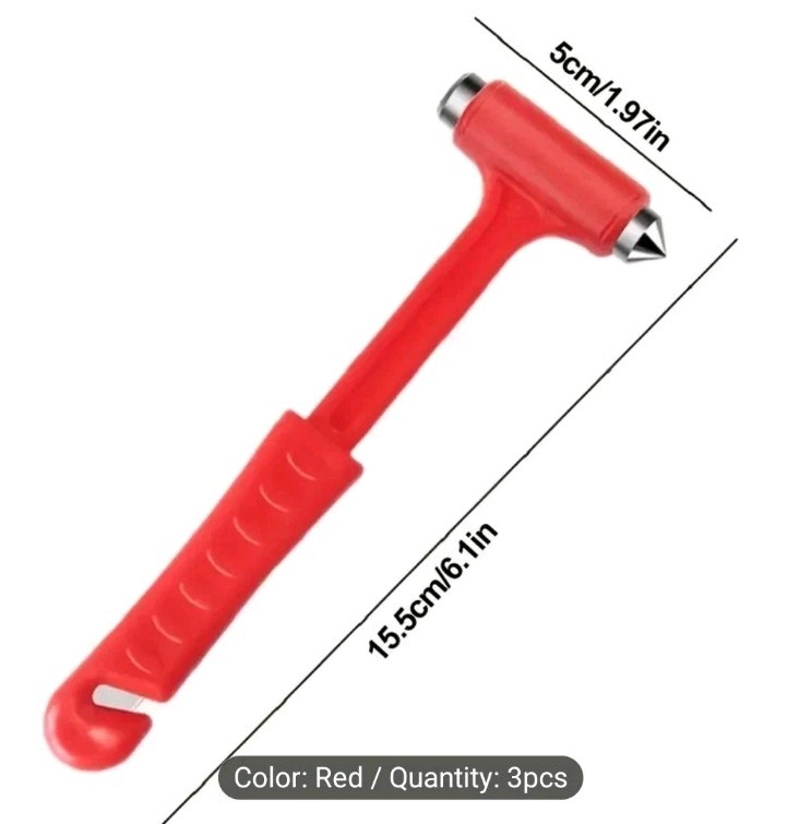 A Multifunctional Emergency Escape Hammer That Breaks Windows in One Second 2pcs