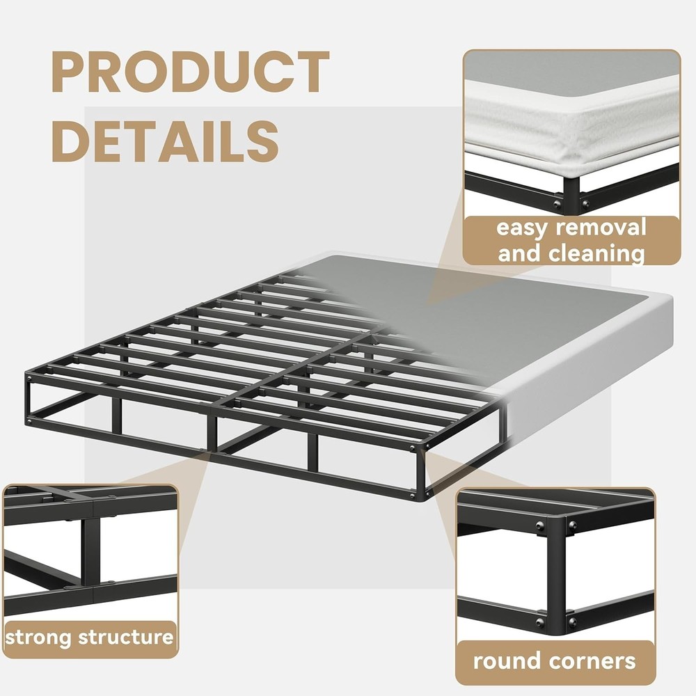 7 Inch Full Bed Mattress Foundation Frame