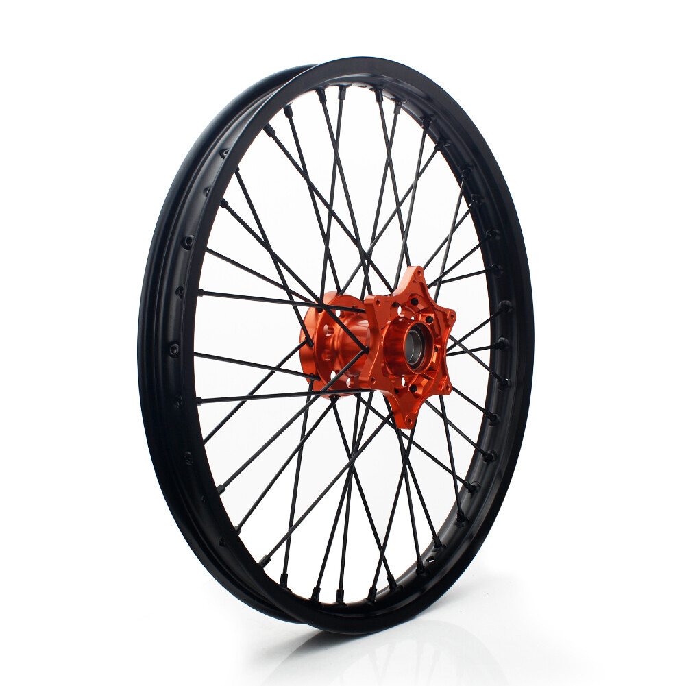 21'' 18'' Complete Wheels Set Orange Hub Rim 125-540 SX EXC SXF For HUSABERG 03+