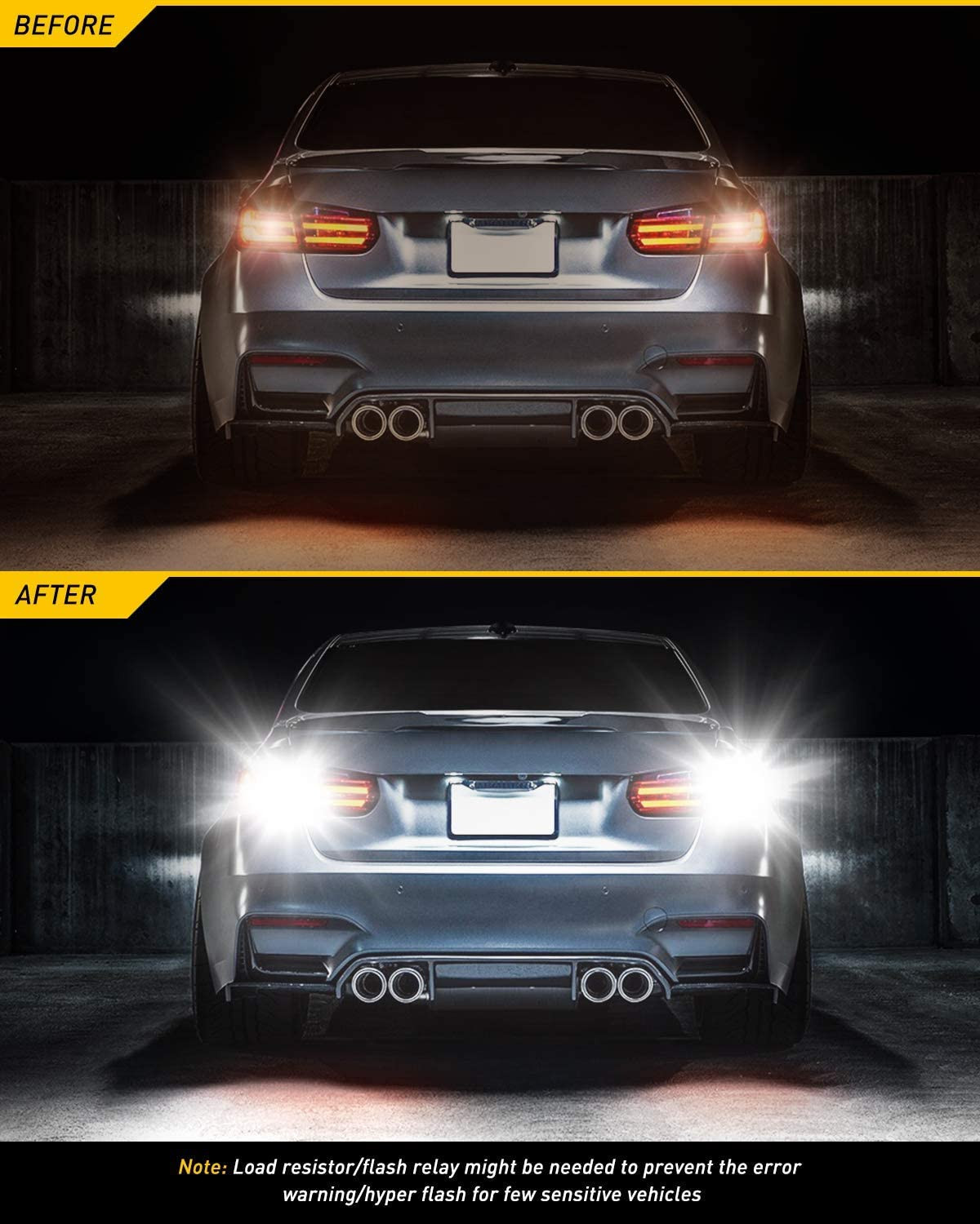 AUXITO 912 921 LED Bulbs for Backup Reverse Light Bulbs, 2600 Lumens 4014 42-SMD