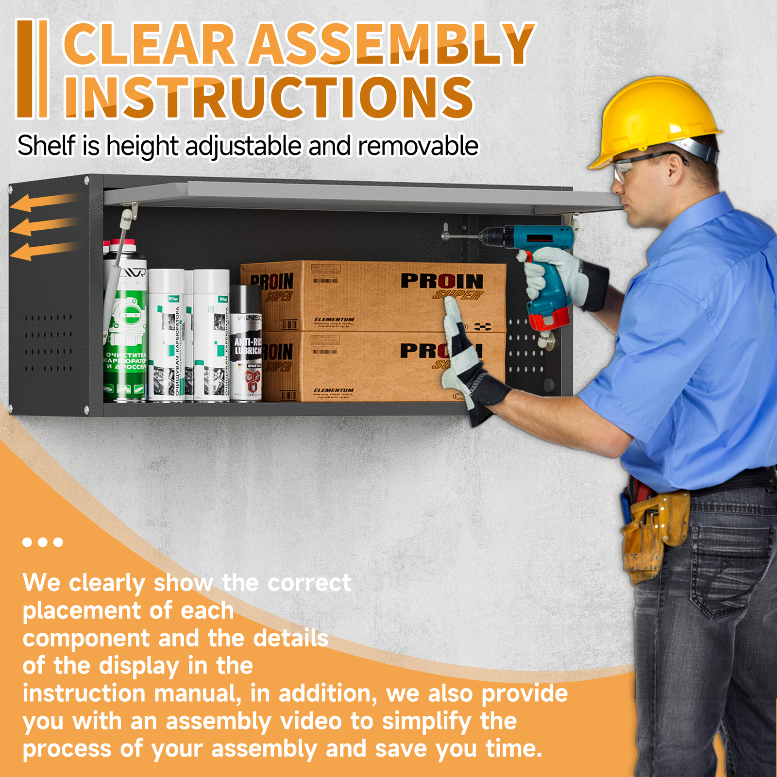 Garage Storage Cabinet System 5-Pcs Workshop Set Metal Garage Lockable Cabinets