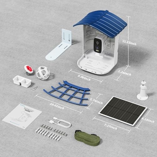 Bird Feeder with Camera-No Subscription Required for AI Identifies Bird Blue