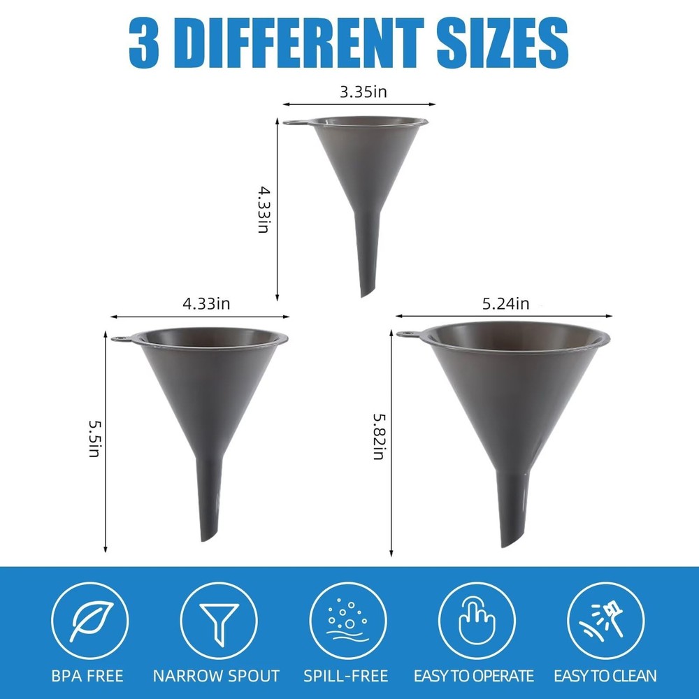 Plastic Kitchen Funnel Round Kitchen Funnels for Filling Bottles Multifunctional