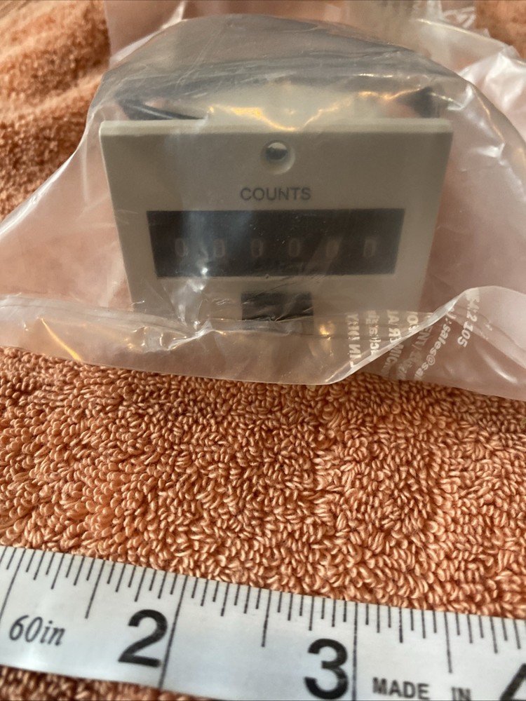 Trumeter P8-4906 Counter Electromechanical 6 Digits Panel Mount New Sealed