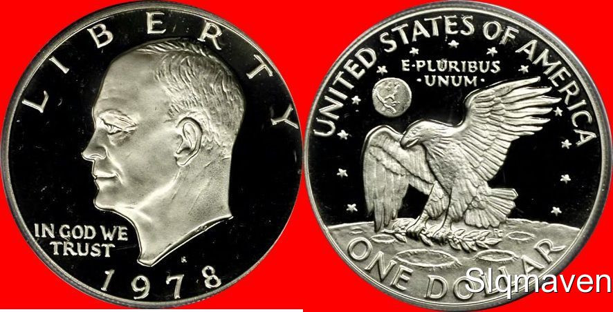 1978 S Eisenhower Dollar Deep Cameo Gem Proof