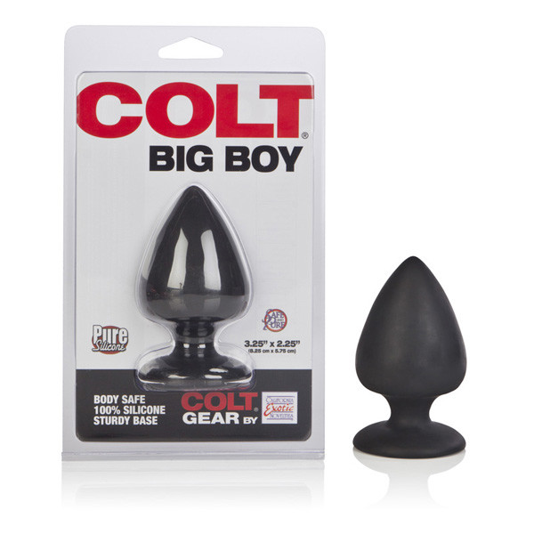 CalExotics Colt Big Boy Silicone Butt Plug Black Advanced Solid Anal Probe
