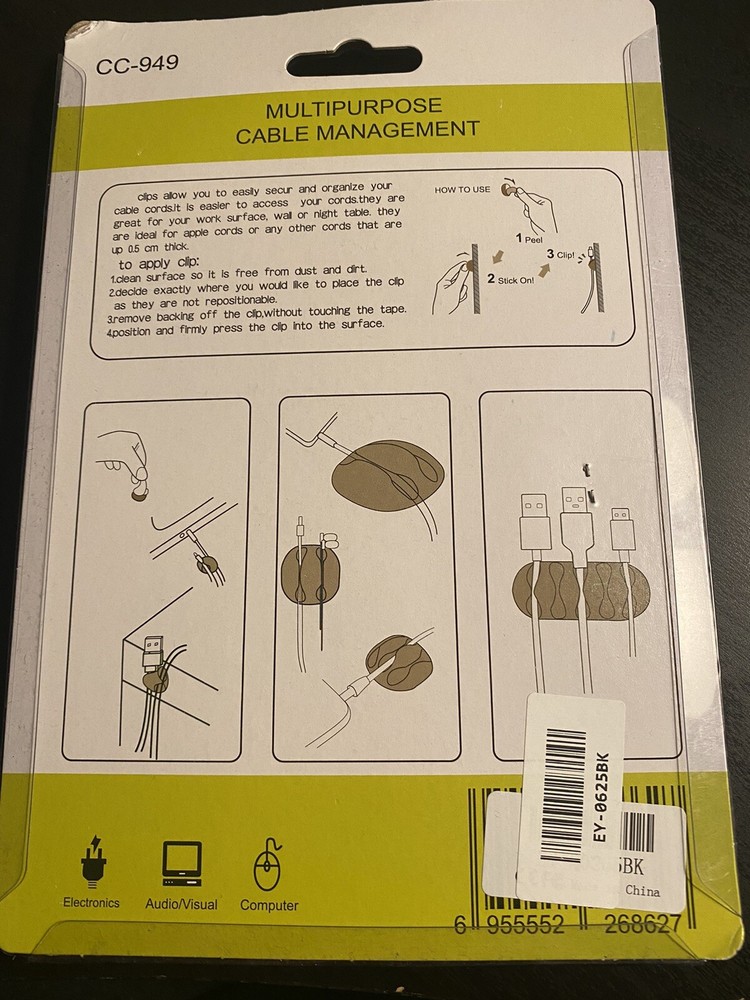 NEW! Multi-Purpose Cable Clips Set CC-949