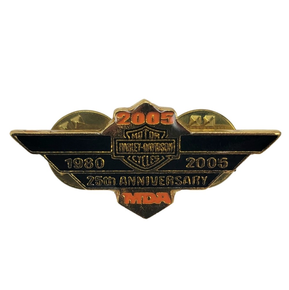 Harley-Davidson Owners Group HOG Motorcycle Jacket Patch & 25th Anniv Hat Pin
