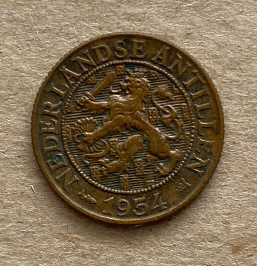 Netherlands Antilles, 1 Cent, 1954, KM#1