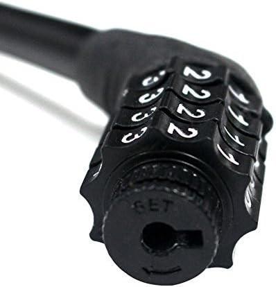 Security Bike Lock 4 Digit Resettable Combination Cable for Black