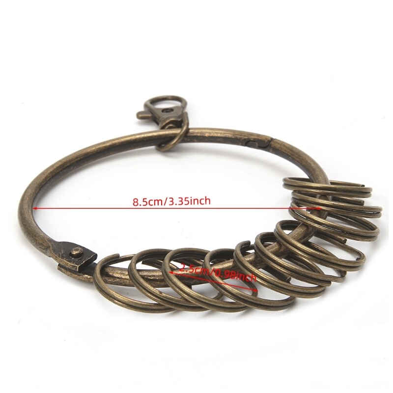 Keyring Keychain Clips Hook Clasps Big for Key Ring Split DIY Bronze Oversize Ne